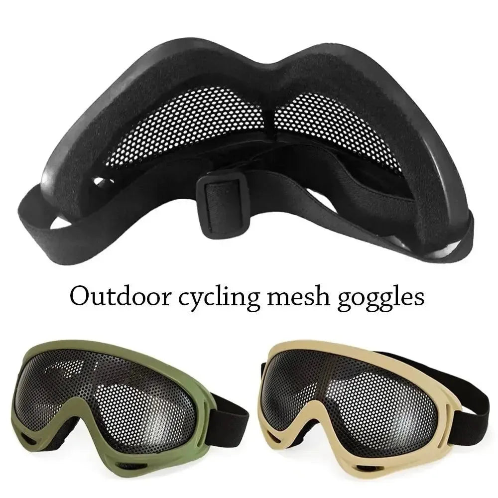 Impact-Resistant Goggles - Metal Mesh Cycling Eyewear for Ski, Hiking, and Motorcycling - Trekker Essentials