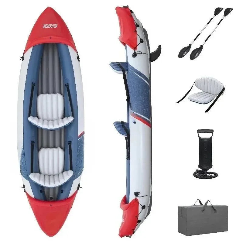 Inflatable 2-Person Fishing Kayak – Lite-Rapid Design for Easy Transport - Trekker Essentials