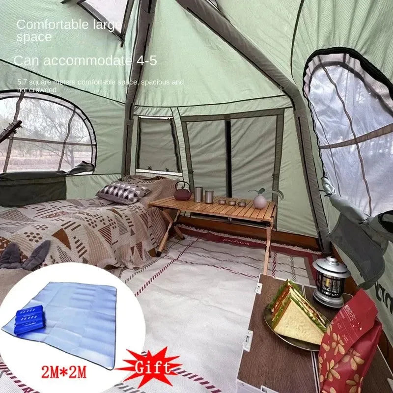 Inflatable Cabin Tent for 5-8 People, Waterproof 4-Season Pop-Up Famil – Trekker Essentials