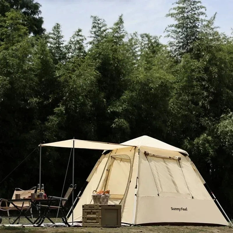 Inflatable Cabin Tent for 5-8 People, Waterproof 4-Season Pop-Up Family Camping Tent - Trekker Essentials