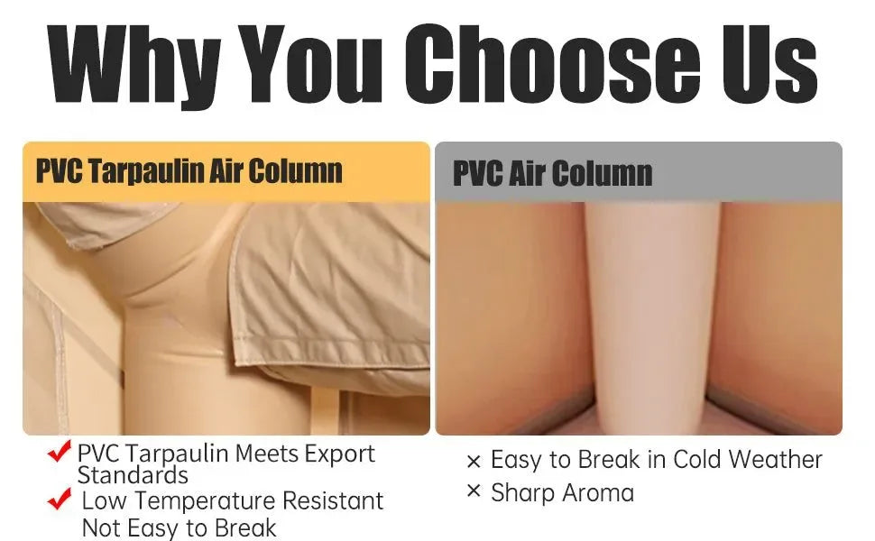 Inflatable Camping Tent – Large 8+ Person Air Tent with Hand Pump - Trekker Essentials