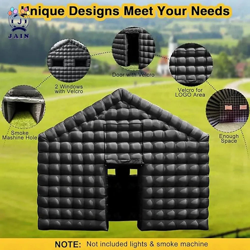 Inflatable Cube Disco Tent – 20x20ft Portable Party Pavilion with 950W Blower - Trekker Essentials