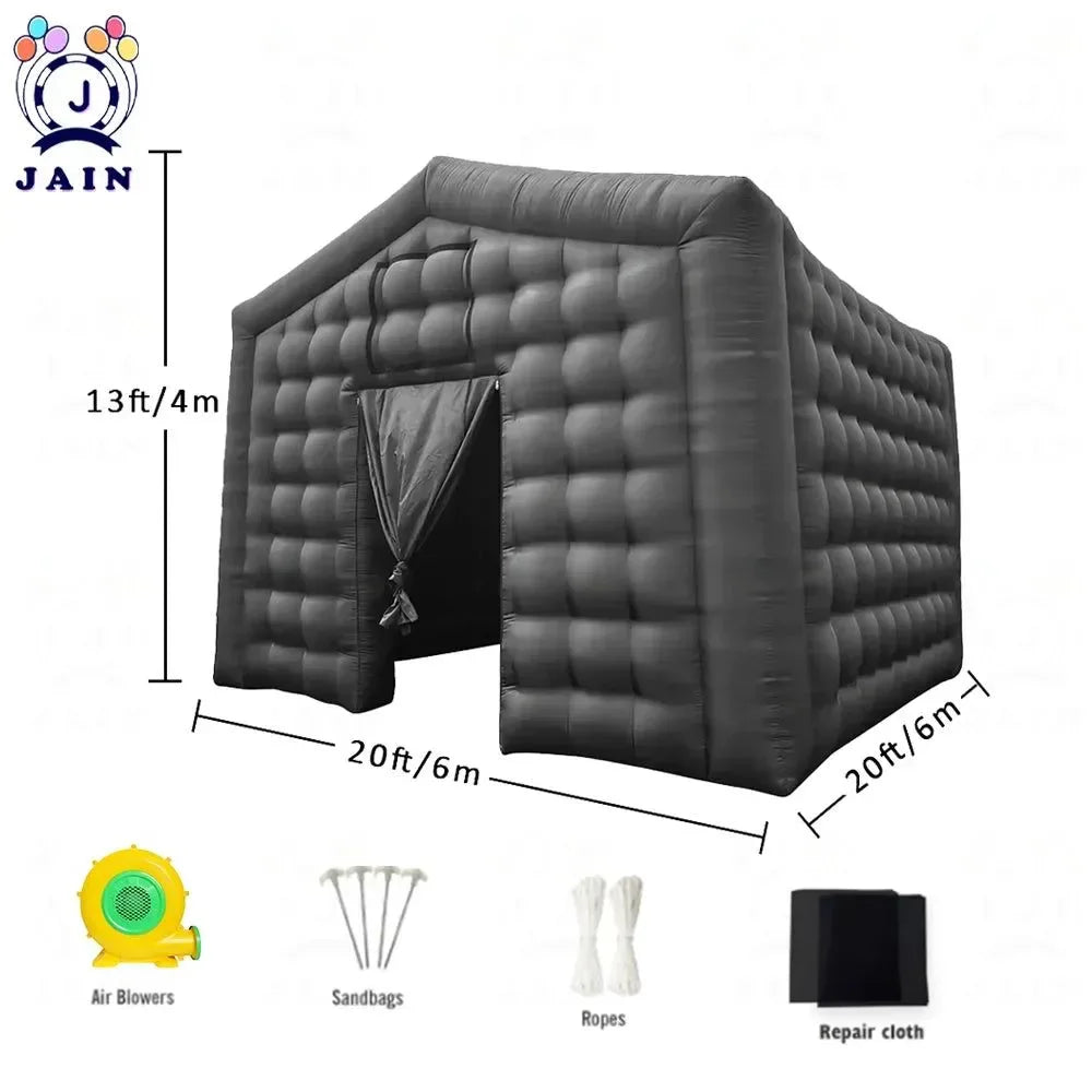 Inflatable Cube Disco Tent – 20x20ft Portable Party Pavilion with 950W Blower - Trekker Essentials