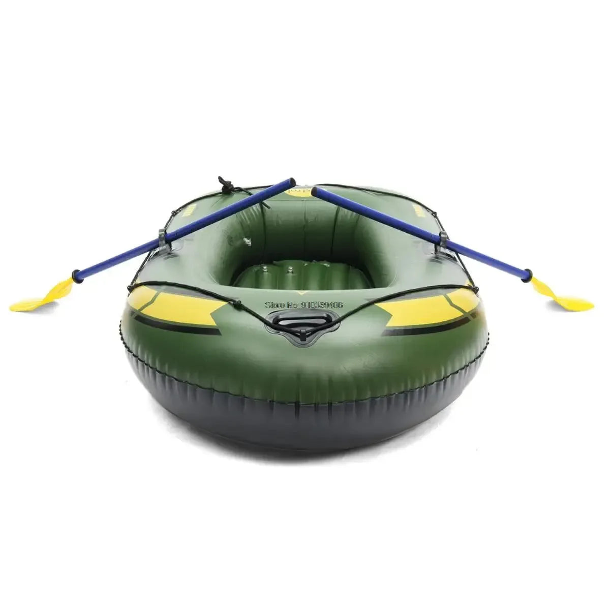 Inflatable Fishing Boat with Rod Holders: 200kg Capacity, 3-Person Raft for Lakes & Rivers - Trekker Essentials