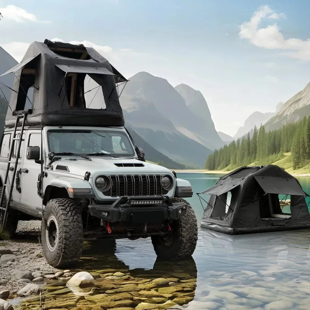 Inflatable Roof Top Tent – Quick-Setup 2-3 Person Camping Tent – Waterproof & Lightweight for SUVs & Trucks - Trekker Essentials