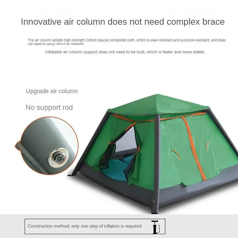 Inflatable Tent Automatic Waterproof for 2-3-4 People Camping Air Tent - Trekker Essentials