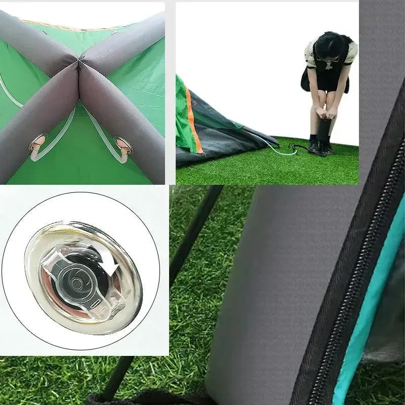 Inflatable Tent Automatic Waterproof for 2-3-4 People Camping Air Tent - Trekker Essentials