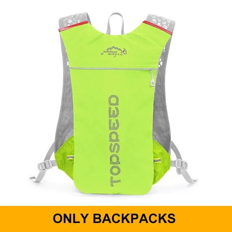 INOXTO Trail Running Ultra-light 5L Backpack Hydration Vest for Marathon, Cycling, with 1.5L & 2L Water Bags - Trekker Essentials