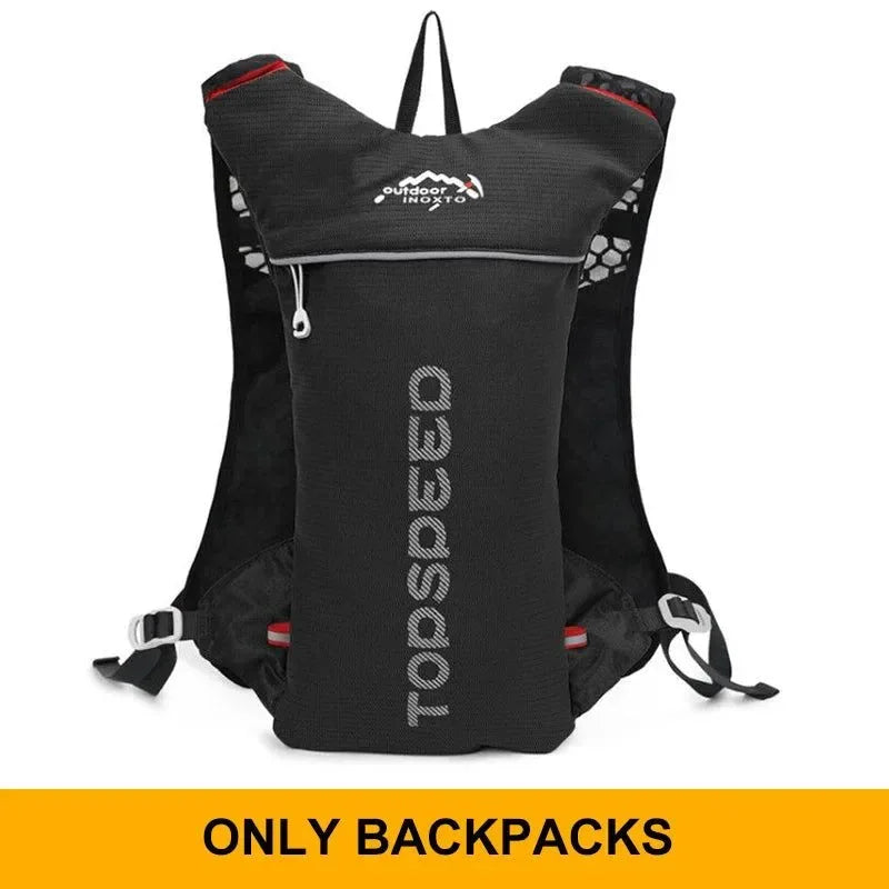 INOXTO Trail Running Ultra-light 5L Backpack Hydration Vest for Marathon, Cycling, with 1.5L & 2L Water Bags - Trekker Essentials
