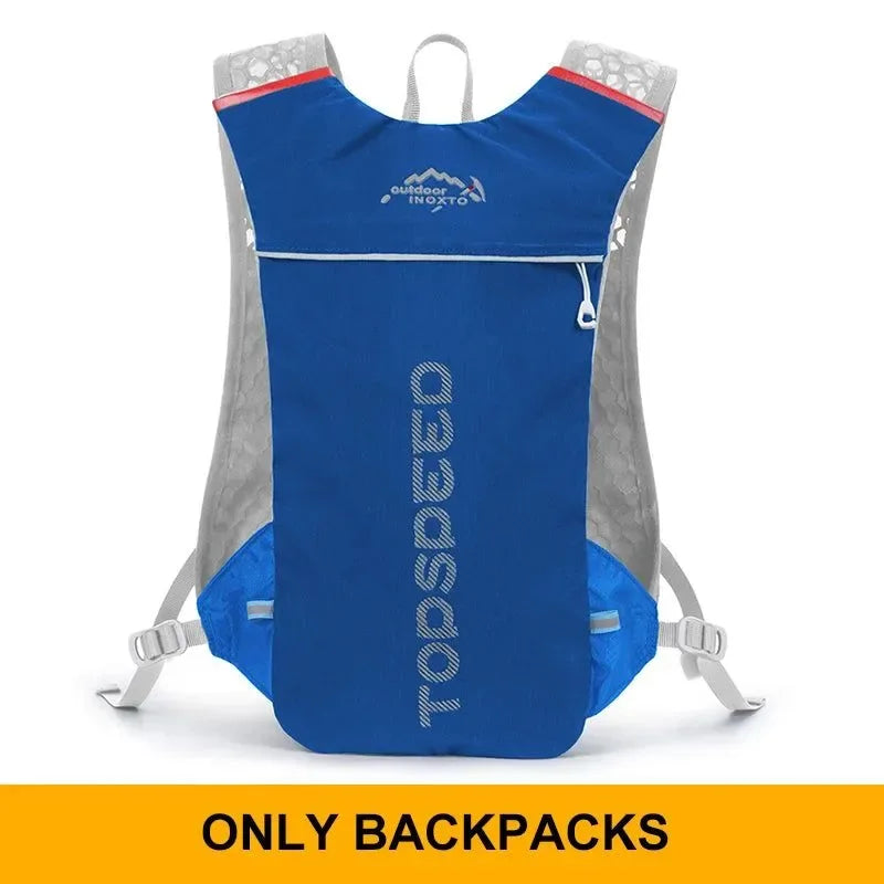 INOXTO Trail Running Ultra-light 5L Backpack Hydration Vest for Marathon, Cycling, with 1.5L & 2L Water Bags - Trekker Essentials