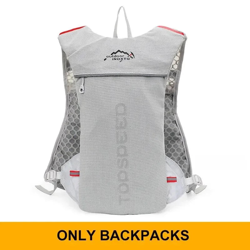 INOXTO Trail Running Ultra-light 5L Backpack Hydration Vest for Marathon, Cycling, with 1.5L & 2L Water Bags - Trekker Essentials