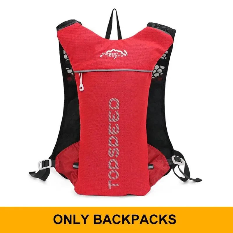 INOXTO Trail Running Ultra-light 5L Backpack Hydration Vest for Marathon, Cycling, with 1.5L & 2L Water Bags - Trekker Essentials