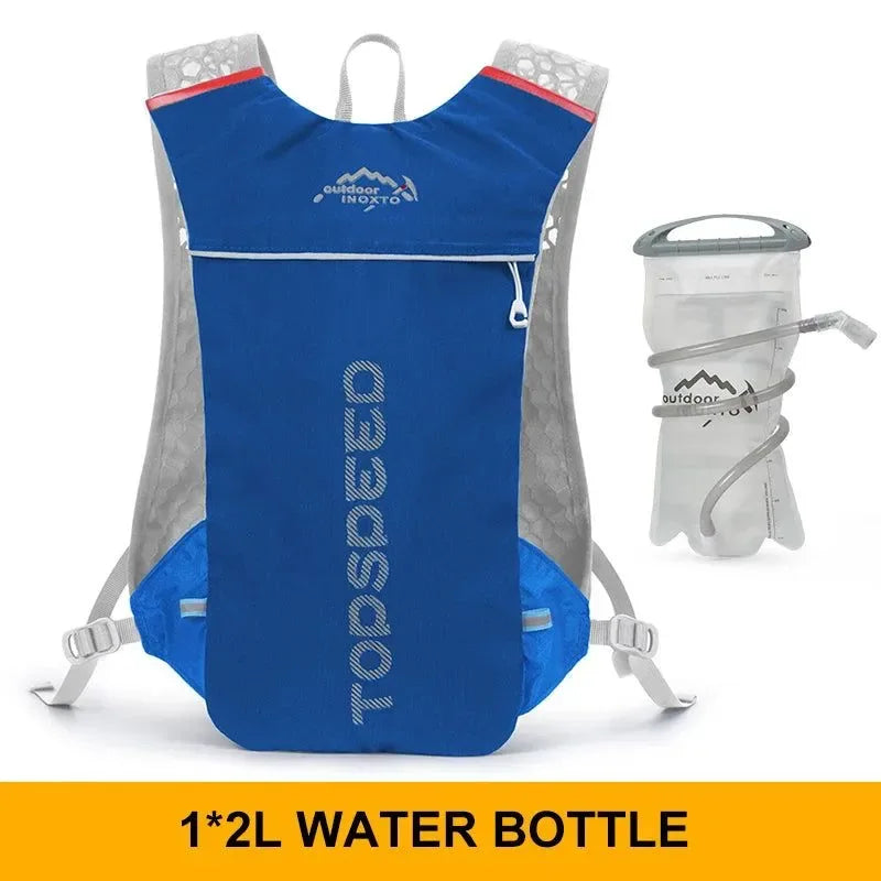 INOXTO Trail Running Ultra-light 5L Backpack Hydration Vest for Marathon, Cycling, with 1.5L & 2L Water Bags - Trekker Essentials