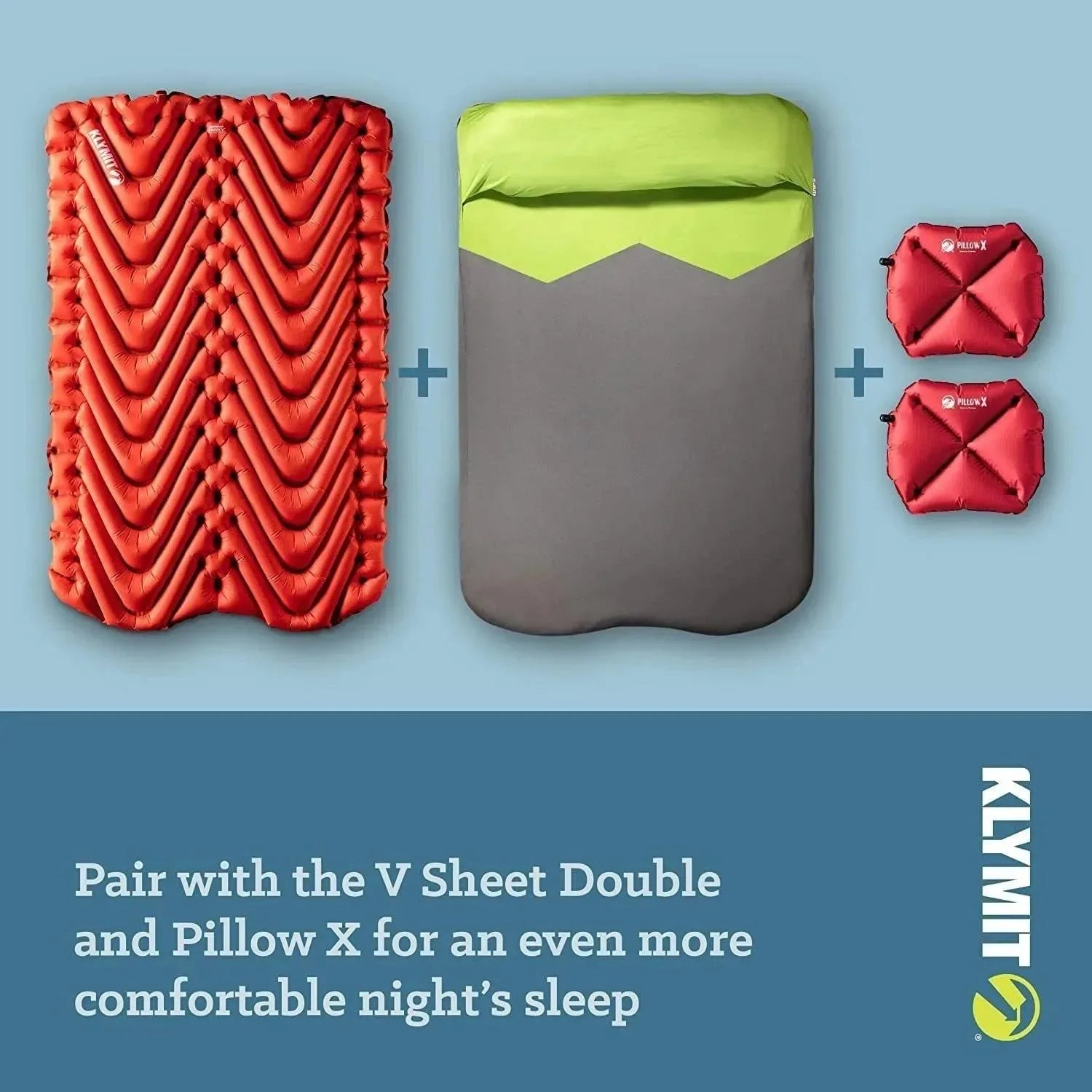 Insulated Double V Inflatable Sleeping Pad - Cold Weather Air Bed for Camping, Hiking, and Backpacking - Trekker Essentials