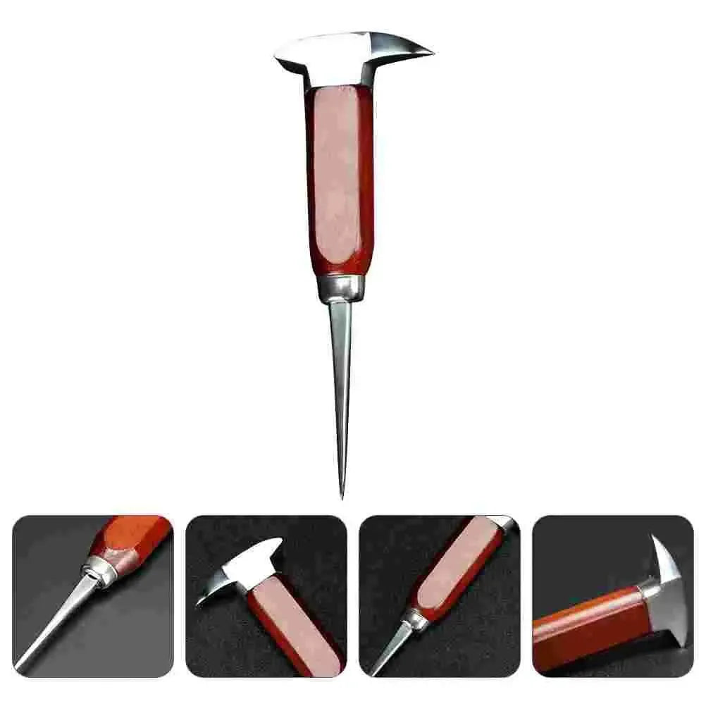 Japanese Style Ice Chipper Breaker Ax – Stainless Steel Bartender Tool with Wooden Handle - Trekker Essentials