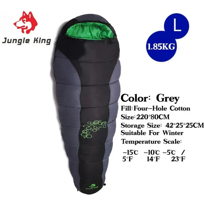 JUNGLE KING CY0901 RL Camping Sleeping Bag - Lightweight, Waterproof, 4 Season - Trekker Essentials