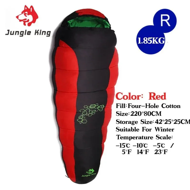 JUNGLE KING CY0901 RL Camping Sleeping Bag - Lightweight, Waterproof, 4 Season - Trekker Essentials