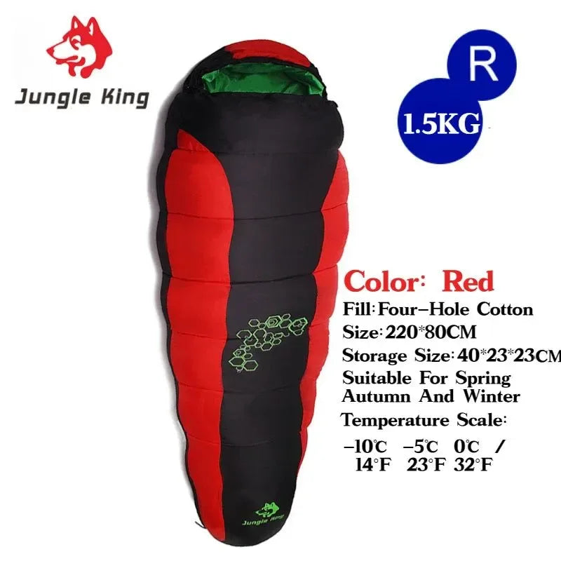 JUNGLE KING CY0901 RL Camping Sleeping Bag - Lightweight, Waterproof, 4 Season - Trekker Essentials