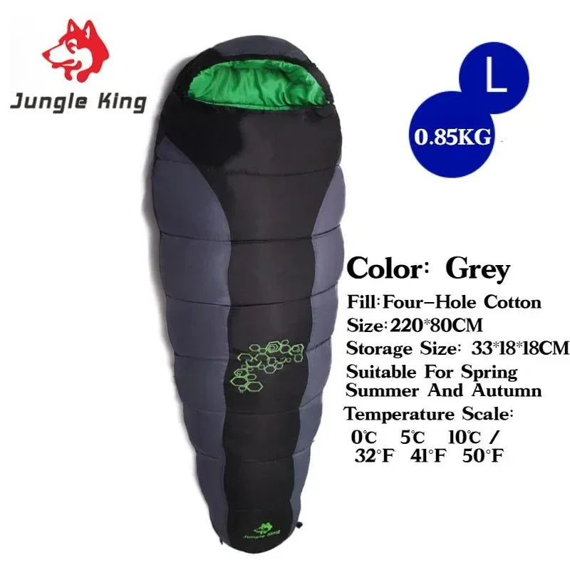 JUNGLE KING CY0901 RL Camping Sleeping Bag - Lightweight, Waterproof, 4 Season - Trekker Essentials