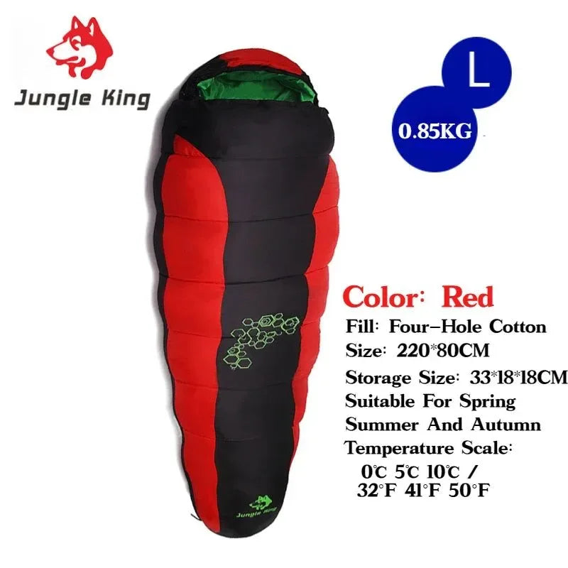 JUNGLE KING CY0901 RL Camping Sleeping Bag - Lightweight, Waterproof, 4 Season - Trekker Essentials