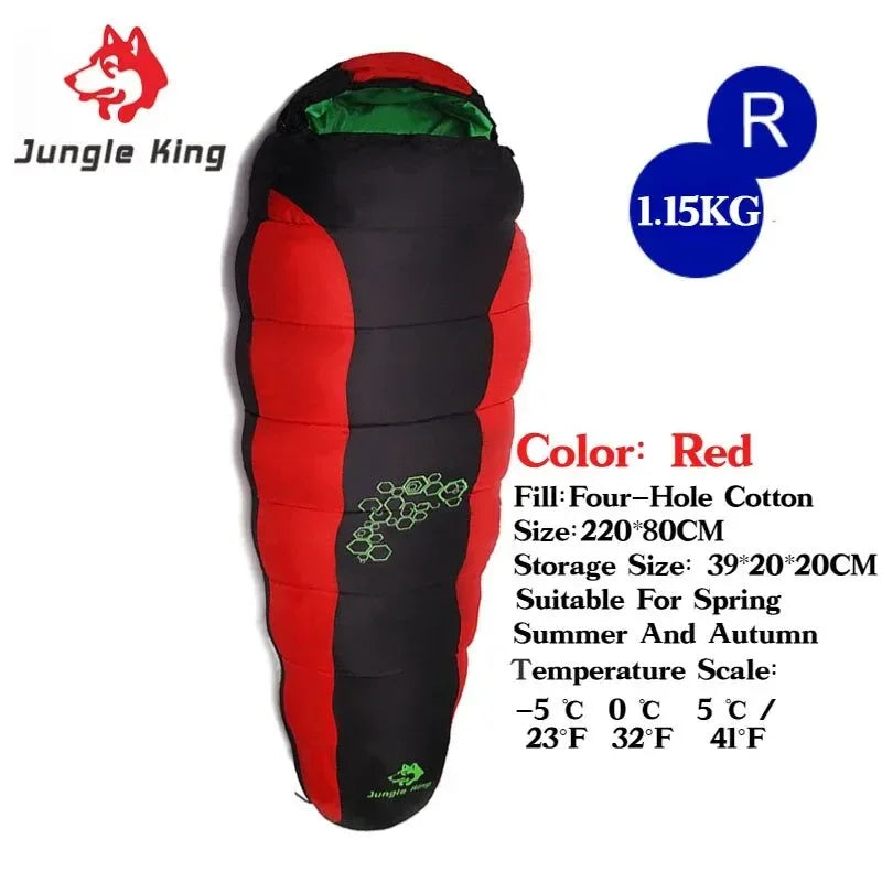 JUNGLE KING CY0901 RL Camping Sleeping Bag - Lightweight, Waterproof, 4 Season - Trekker Essentials