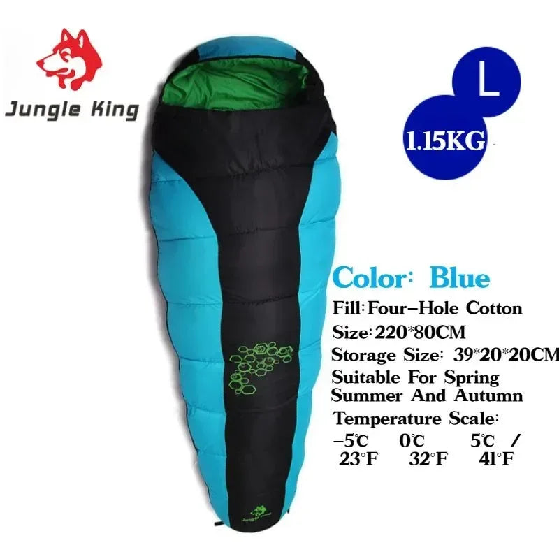 JUNGLE KING CY0901 RL Camping Sleeping Bag - Lightweight, Waterproof, 4 Season - Trekker Essentials
