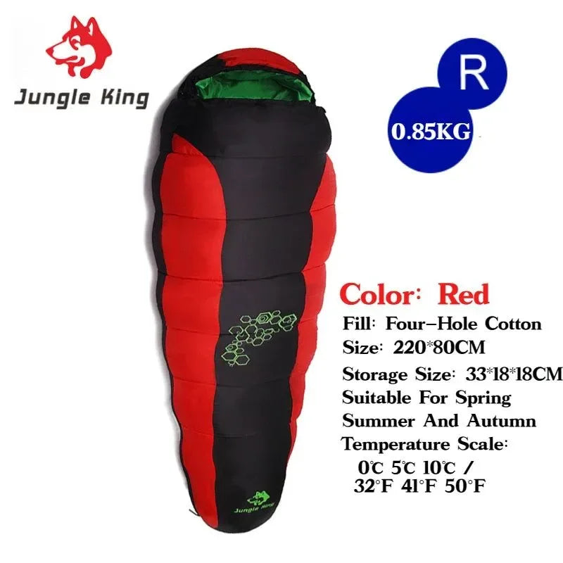 JUNGLE KING CY0901 RL Camping Sleeping Bag - Lightweight, Waterproof, 4 Season - Trekker Essentials