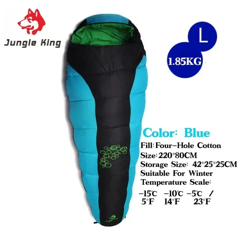 JUNGLE KING CY0901 RL Camping Sleeping Bag - Lightweight, Waterproof, 4 Season - Trekker Essentials