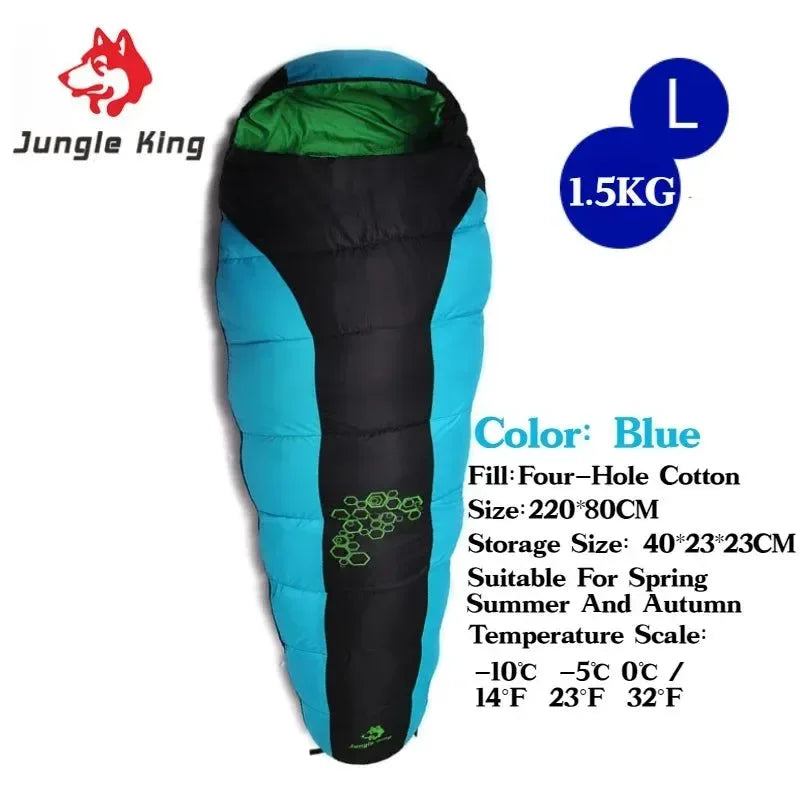 JUNGLE KING CY0901 RL Camping Sleeping Bag - Lightweight, Waterproof, 4 Season - Trekker Essentials