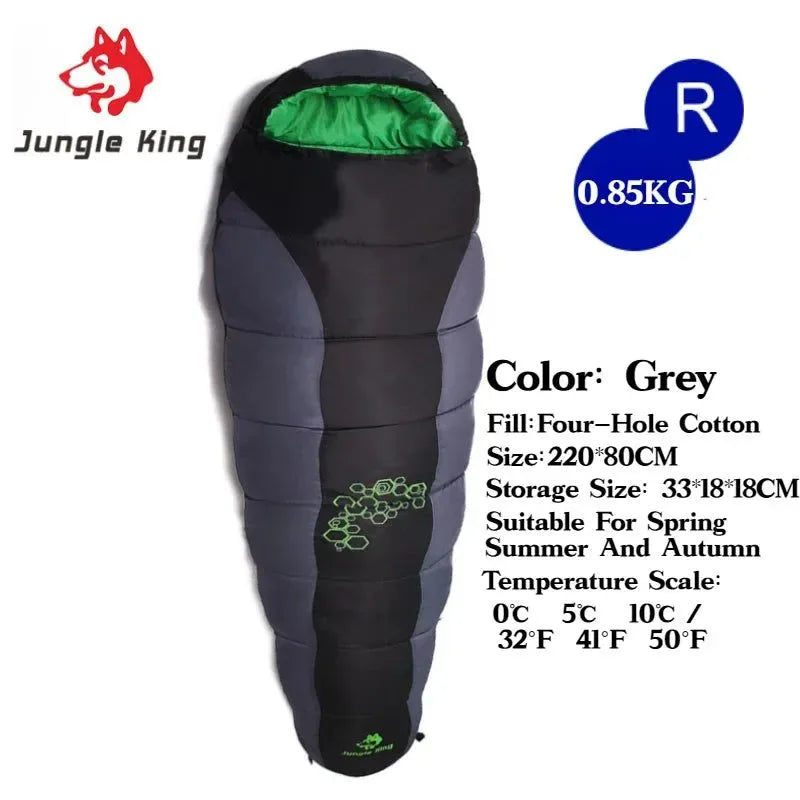 JUNGLE KING CY0901 RL Camping Sleeping Bag - Lightweight, Waterproof, 4 Season - Trekker Essentials