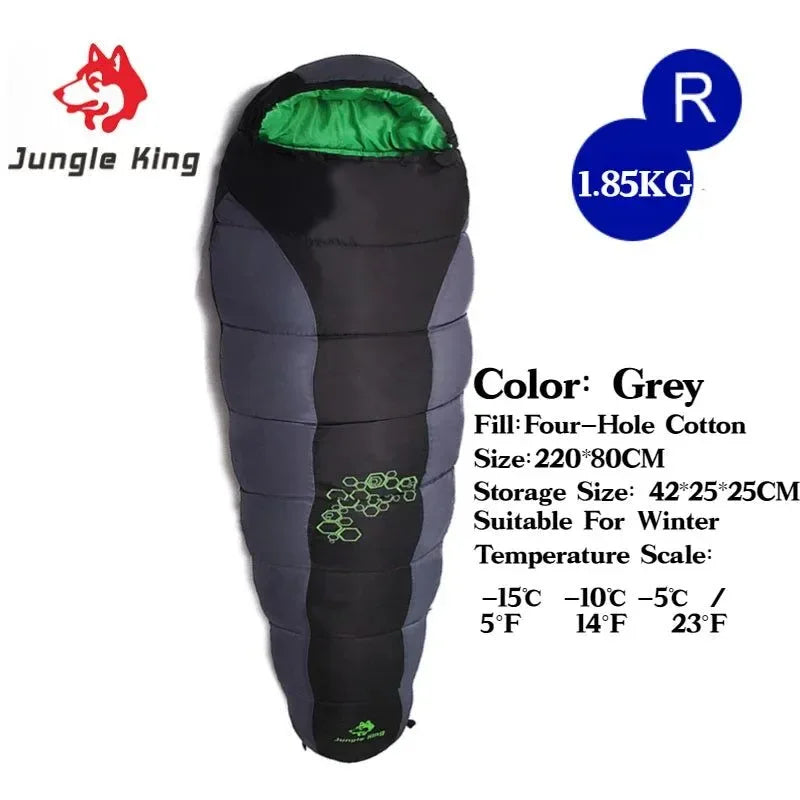 JUNGLE KING CY0901 RL Camping Sleeping Bag - Lightweight, Waterproof, 4 Season - Trekker Essentials