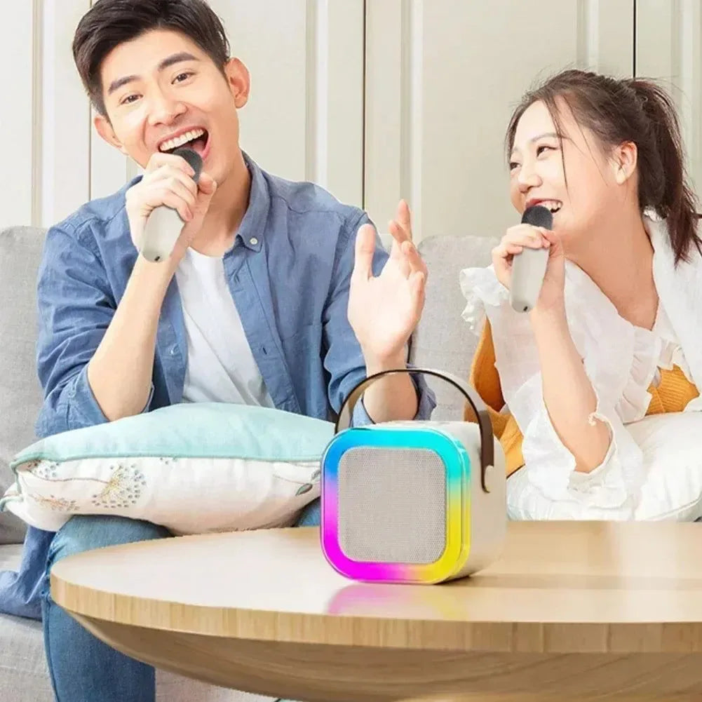 K12 Portable Bluetooth Machine - PA Speaker System with Dual Wireless Microphones - Trekker Essentials