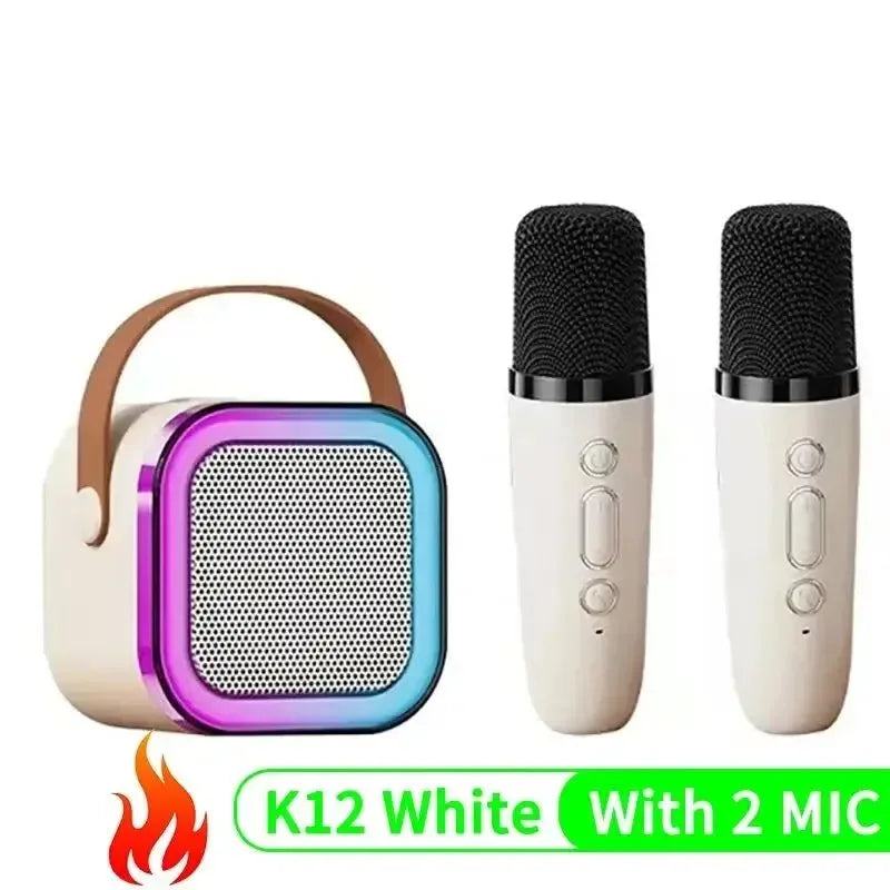 K12 Portable Bluetooth Machine - PA Speaker System with Dual Wireless Microphones - Trekker Essentials