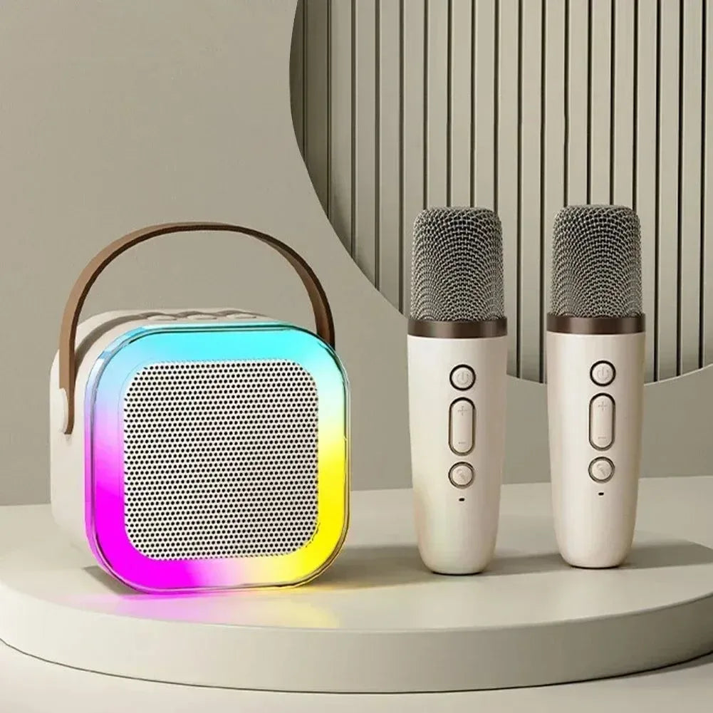 K12 Portable Bluetooth Machine - PA Speaker System with Dual Wireless Microphones - Trekker Essentials