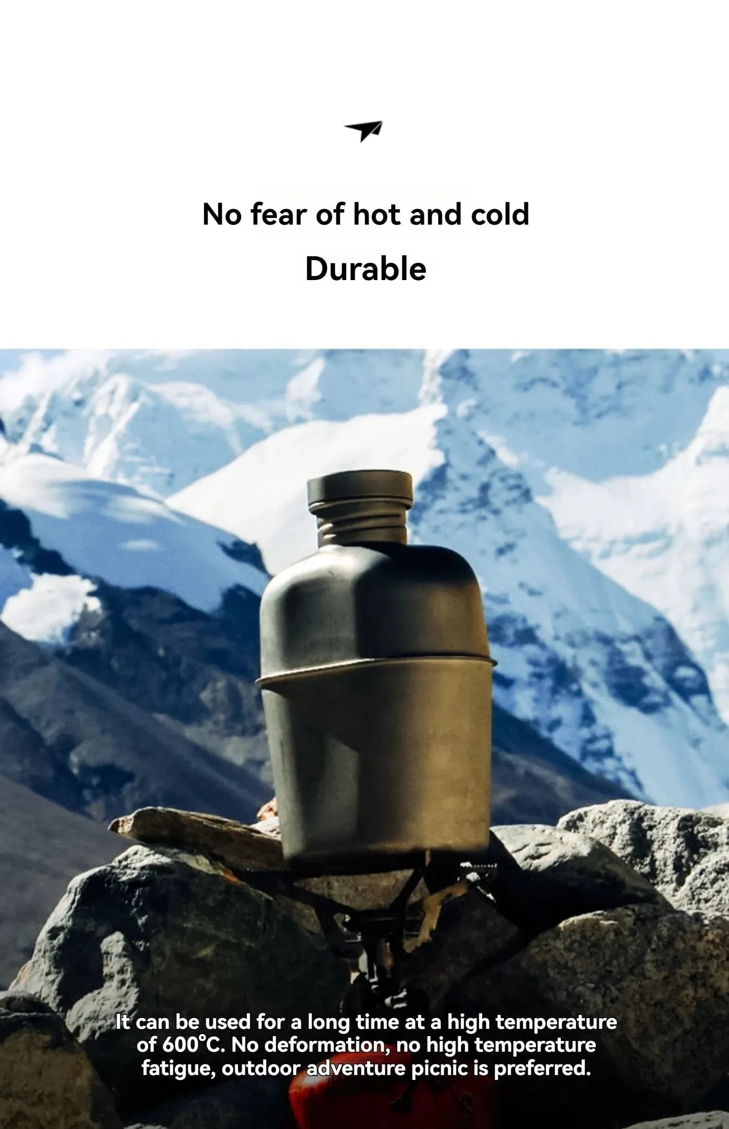 Keith Ti3060 Pure Titanium Canteen Mess Kit – Ultralight Camping Water Bottle & Cup Set with Carrying Pouch - Trekker Essentials