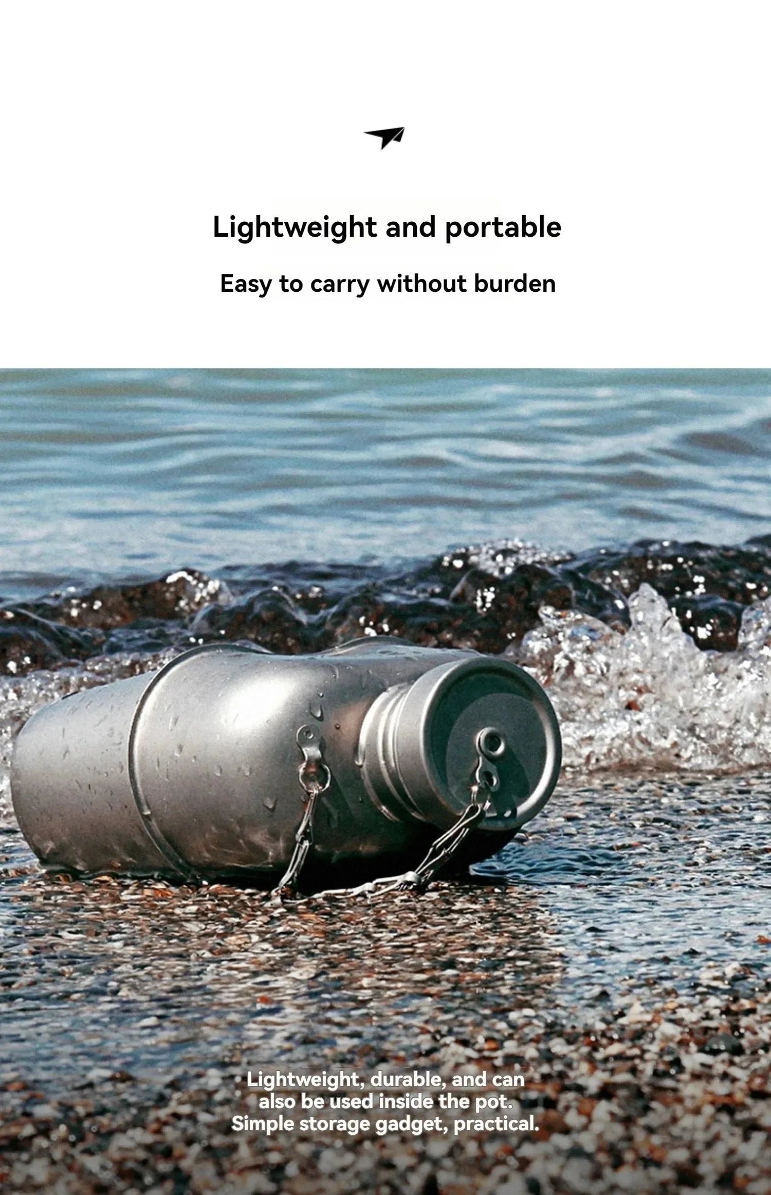 Keith Ti3060 Pure Titanium Canteen Mess Kit – Ultralight Camping Water Bottle & Cup Set with Carrying Pouch - Trekker Essentials