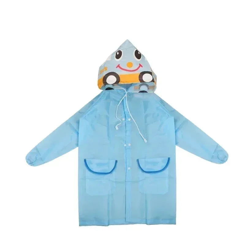Kids Cartoon Animal Waterproof Foldable Raincoat - Portable Rain Poncho for Hiking - Trekker Essentials