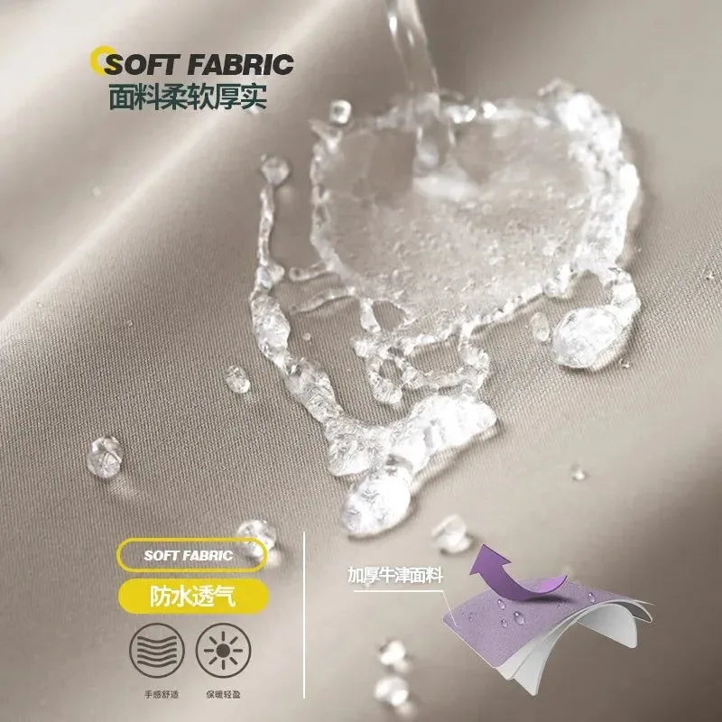 Korean Fashion Long Raincoat - Thickened Oxford Waterproof Hooded Rain Poncho - Trekker Essentials