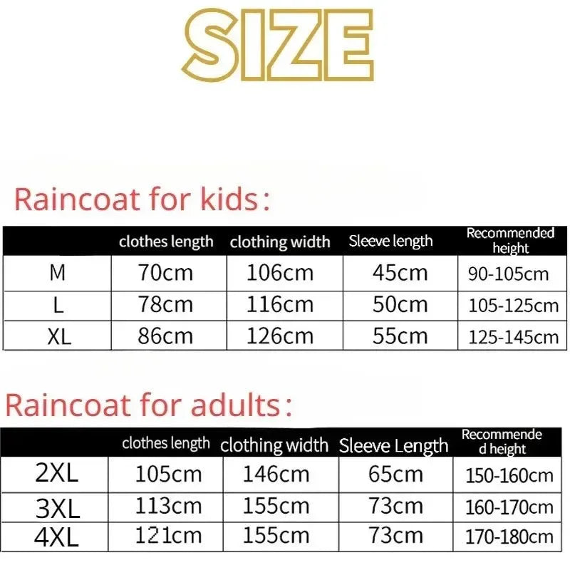 Korean Style Parent-Child Waterproof Oxford Cloth Rain Poncho with Schoolbag Space - Trekker Essentials