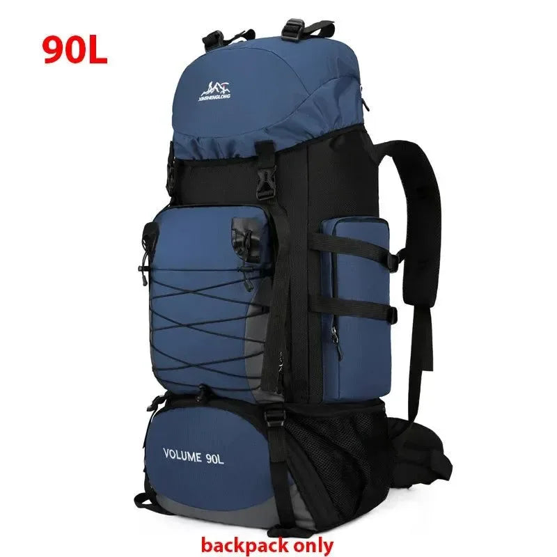 Large 90L Travel Backpack - Multifunctional Army Climbing Bag for Hiking and Mountaineering - Trekker Essentials