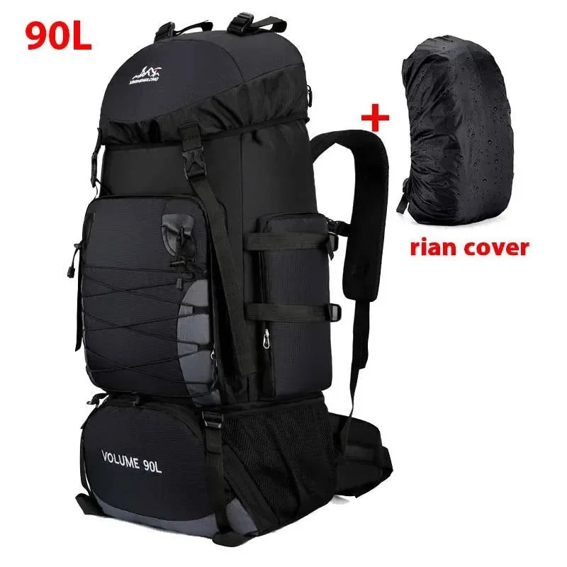 Large 90L Travel Backpack - Multifunctional Army Climbing Bag for Hiking and Mountaineering - Trekker Essentials