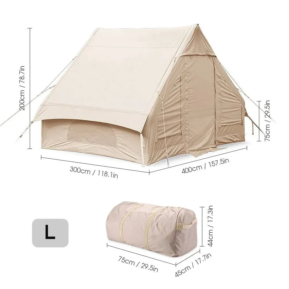 Large Camping Tent Waterproof Inflatable Tent House - 10 Person Family Tent for Hiking, Camping, Backpacking, Beach - Trekker Essentials
