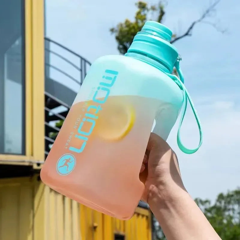 Large Capacity 2 Liter Sports Water Bottle with Straw - Outdoor Fitness Companion - Trekker Essentials