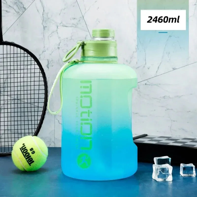 Large Capacity 2 Liter Sports Water Bottle with Straw - Outdoor Fitness Companion - Trekker Essentials