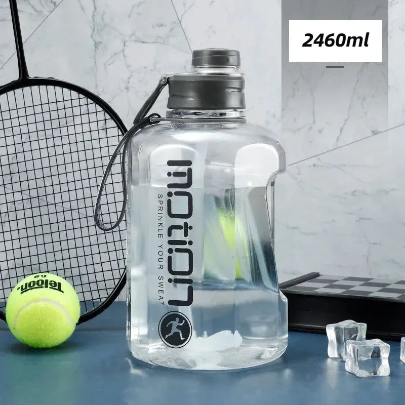 Large Capacity 2 Liter Sports Water Bottle with Straw - Outdoor Fitness Companion - Trekker Essentials