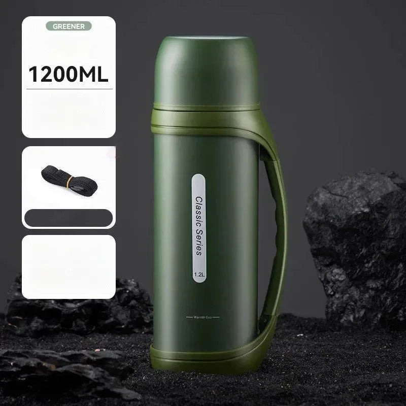 Large Capacity Camping Thermos | 2-in-1 Outdoor Travel Kettle & Cold Pot for Coffee & Hydration - Trekker Essentials