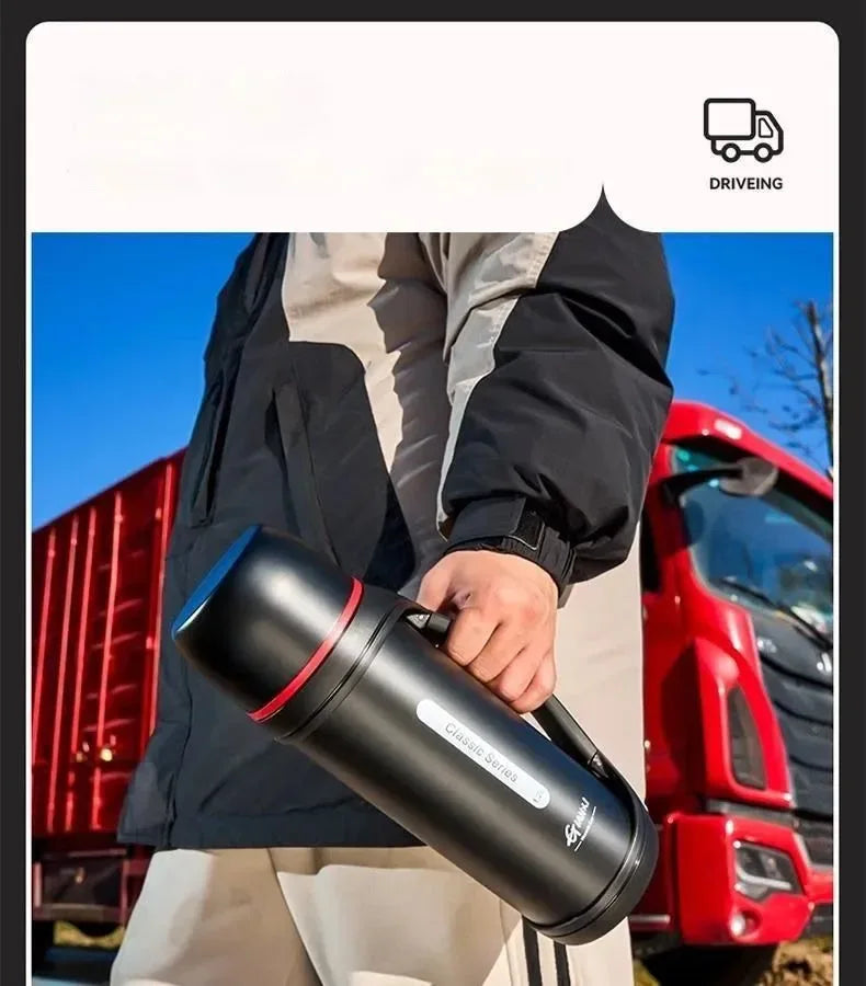 Large Capacity Camping Thermos | 2-in-1 Outdoor Travel Kettle & Cold Pot for Coffee & Hydration - Trekker Essentials