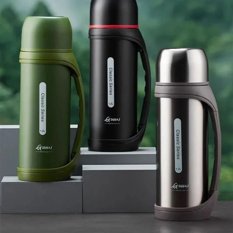 Large Capacity Camping Thermos | 2-in-1 Outdoor Travel Kettle & Cold Pot for Coffee & Hydration - Trekker Essentials