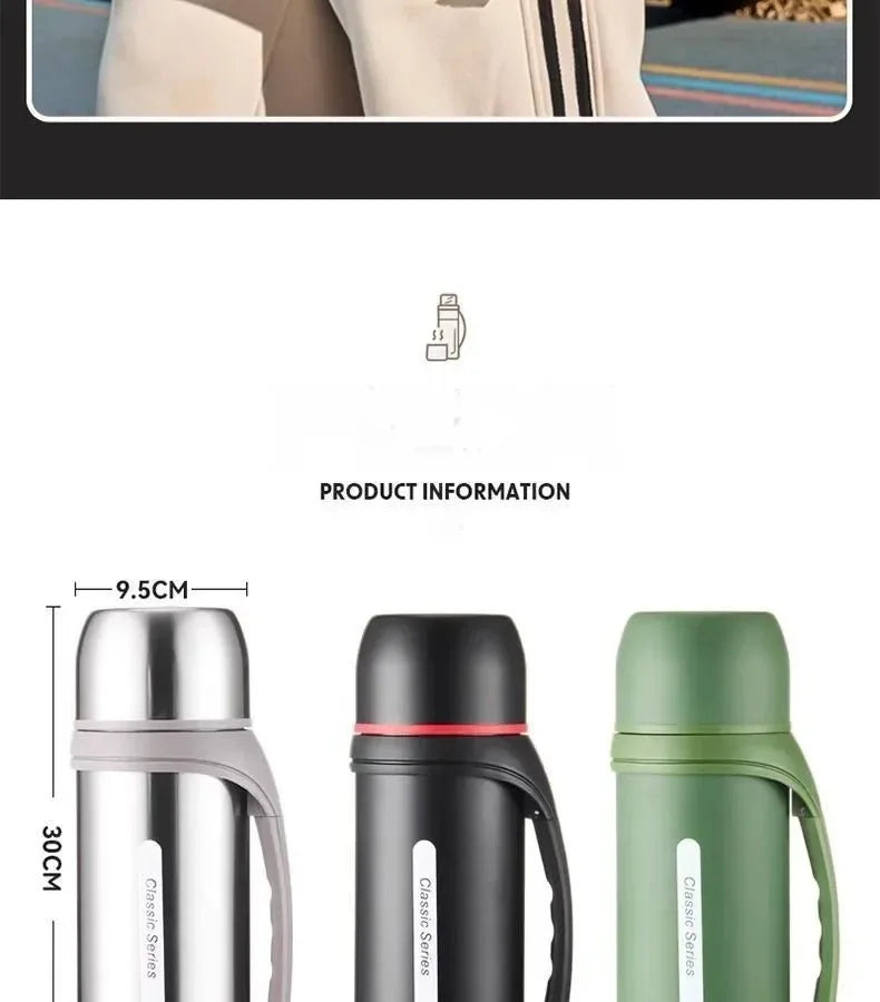 Large Capacity Camping Thermos | 2-in-1 Outdoor Travel Kettle & Cold Pot for Coffee & Hydration - Trekker Essentials