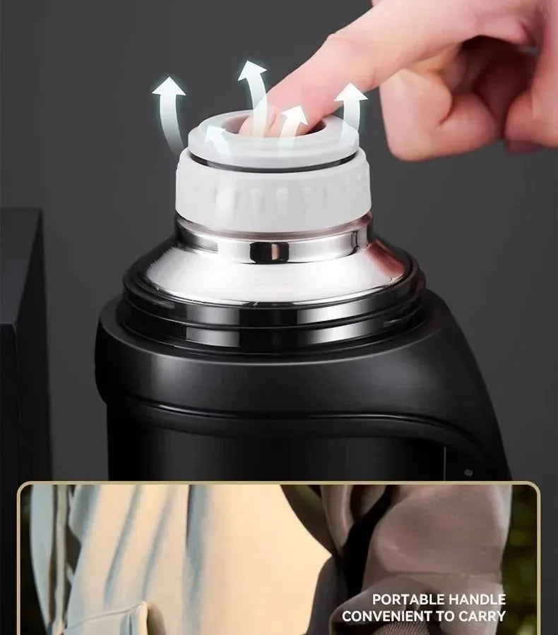 Large Capacity Camping Thermos | 2-in-1 Outdoor Travel Kettle & Cold Pot for Coffee & Hydration - Trekker Essentials